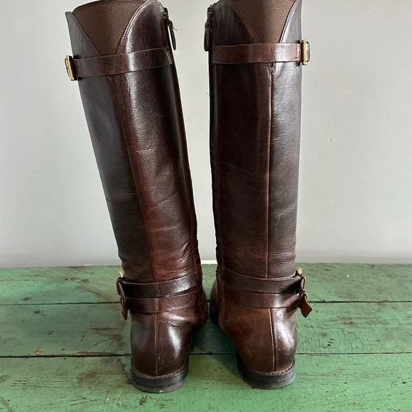 Women’s Cole Haan Petra NikeAir Brown Leather Knee High Riding Boots size 8 - Picture 4 of 5